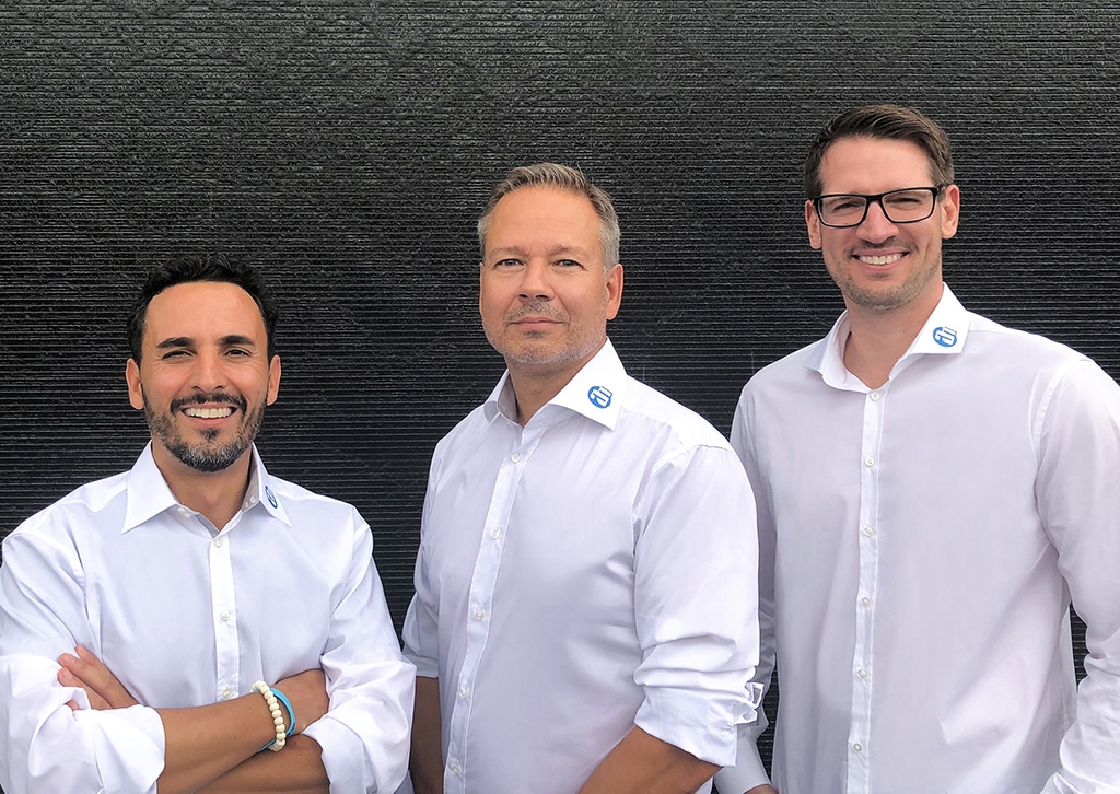Neue Mitarbeiter für das Vertriebsteam der Adam Hall Group: Gabriel Medrano, Markus Jahnel und Marcel Mieger