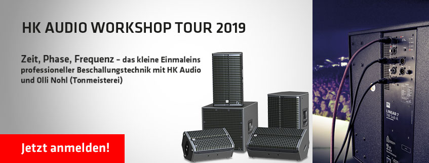 Banner zur HK Audio Workshop Tour 2019