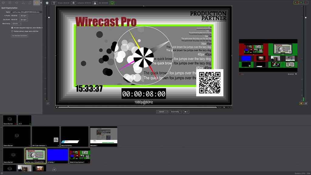 Wirecast Pro 14.2 Production Partner Test
