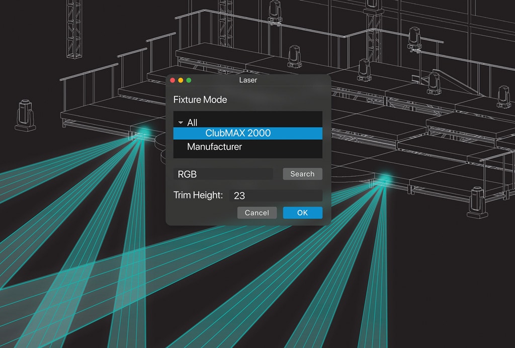 Screenshot Laserplanung