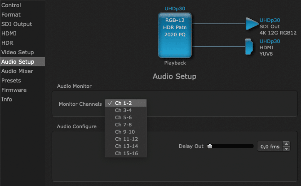 Screenshot Audio Setup