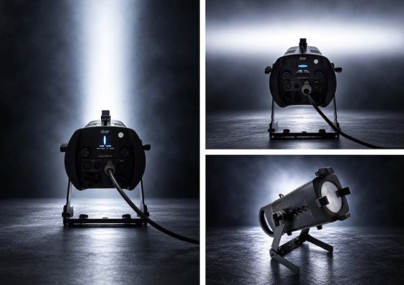 leat con 26: Fresnel-Scheinwerfer mit digitalem Zoom in X- und Y-Richtung